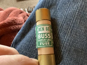 12 NOS Bussman REN-60 Buss Super Lag Renewable 250 Volts or Less - Picture 1 of 6