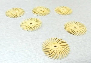 3M Radial Bristle DISC PEACH 6 micron POLISHING FINISH 3/4" PACK 6 pc 6µ, Peach - Picture 1 of 4