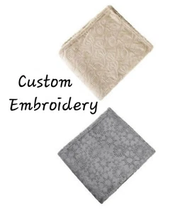 Personalized Textured Velvet Plush Blanket Ultra Soft 50 x 60 Valentine Gift - Picture 1 of 8