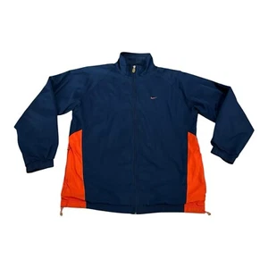 Vintage Nike Track Jacket Men Size L Blue Orange Full Zip Lined Retro 90’s - Picture 1 of 13