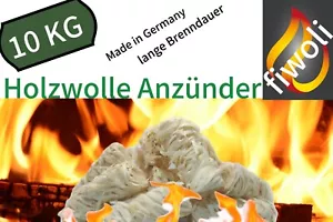 10 KG Holzwolle Anzünder Kaminanzünder Ofen Grill Anzünder Öko Anzündwolle NEU - Bild 1 von 1