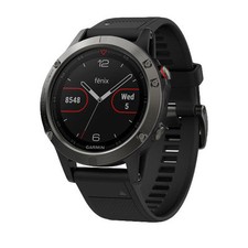 Garmin Fenix 5 Slate Gray with Black Band GPS Multisport Watch New 010-01688-00