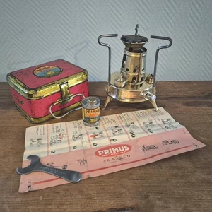 Stufa a cherosene vintage PRIMUS n.96 ottone testata Svezia funzionante cassa... - Picture 1 of 16