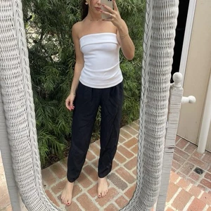 Vintage Coco Bianco black high rise Straight leg pants sz 12 / L  - Picture 1 of 6