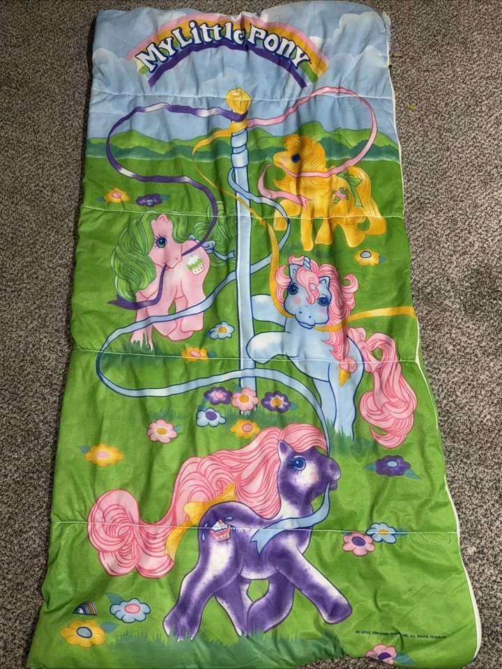De colección My Little Pony Maypole Sundae Best 1988 Hasbro Saco de Dormir G1 Ponies Foto 1 de 2