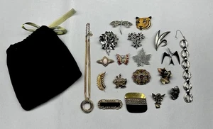 Vintage Lotto misto spille e collane Monet SarahCov pacchetto gioielli 20 pezzi | venditore USA - Foto 1 di 18