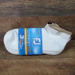 FootJoy Damengröße 6-9 niedrig geschnittene bequeme Sport-Golfsocken 3 Paar NEU - Bild 1 von 9
