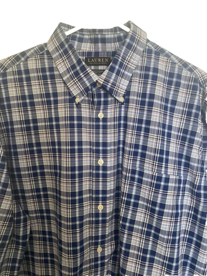 Mens RALPH LAUREN Black Label Dress Shirt Plaid 18 36/37 Strech fabric Tall Fit - Image 1 of 4