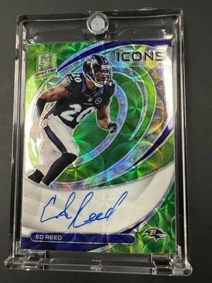 2022 Panini Spectra Ed Reed On Card Auto 8/9 HOF Legend!! - Image 1 of 3