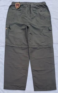 NWT SUISSE SPORT Men's Olive Green Hiking Cargo Pants Mesh Lined Convertible XL - Picture 1 of 8