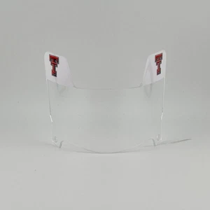 Texas Tech Red Raiders - Clear MINI Football Helmet Visor with Black Clips - Picture 1 of 2