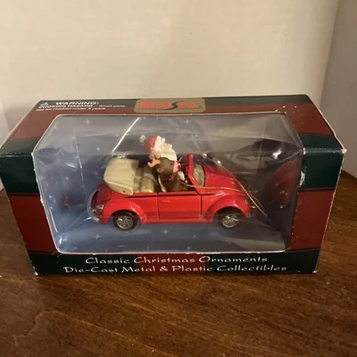 Vintage Diecast Vw Beetle Santa and Rudolph Christmas Car - Image 1 of 4