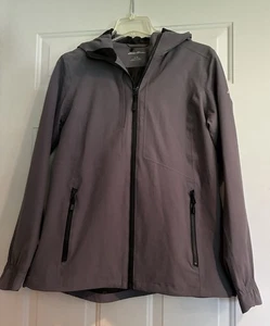 Eddie Bauer WeatherEdge Plus Gray Rain Jacket Women’s Size Medium Full Zip - Picture 1 of 7