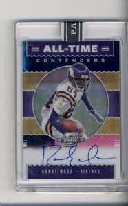 2020 Panini Optic Football #AT9 Randy Moss Auto 1/1 Nebula Black Box 2025 SP - Bild 1 von 2