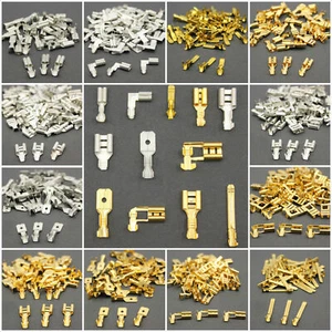 Flachstecker Flachsteckhülsen Kabelschuh unisoliert blank gewinkelt 2,8 4,8 6,3 - Bild 1 von 13