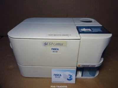 Nisca PR-C101 USB 300dpi Single Sided Color Plastic ID Card Printer - 2657 CARDS - Bild 1 von 4