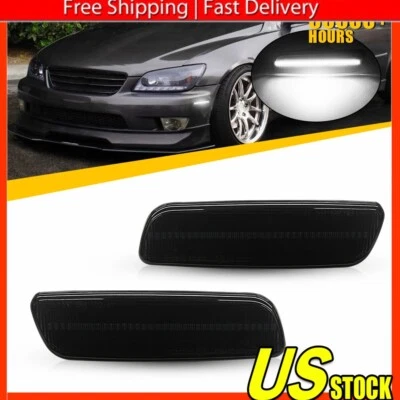 Luz de señalización LED delantera blanca lente Smoke 2X para Lexus 2001-05 GS430 IS300 A Foto 1 de 4