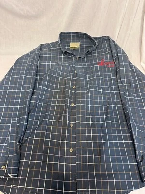 Mens Cabelas Outfitter Series Button Down Shirt SizeXL Plaid Blue Long Sleeve - Image 1 of 4
