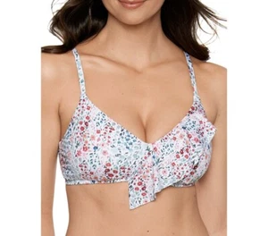 Traje de baño para mujer Time and Tru Paradise Garden frente a volantes, XL (16/18) - Imagen 1 de 3