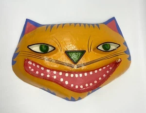 Mascarilla facial de gato vintage años 80 Gina Truex papel maché colección Kindred Spirits - Imagen 1 de 8