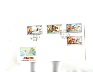 Aitutaki Sc#460 to 463 FDC Olympics - Picture 1 of 1
