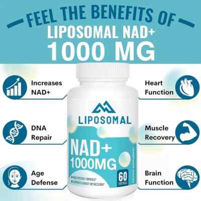 Liposomal NAD+ supplement 1000mg 60 capsules ...