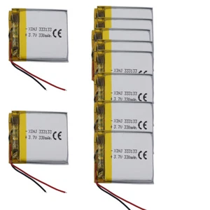 10 pcs 3.7V 330mAh 1.22Wh Rechargeable Li-Polymer Li Battery 333133 Li-ion Cell - Picture 1 of 3