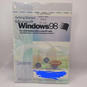 Microsoft Windows 98 Getting Started Booklet With Product Key 2nd Edition No CD - Picture 1 of 2