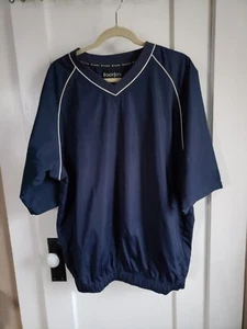 Footjoy Windshirt Herren Large dunkelblau weiß Borte Golder klassische Taschen - Bild 1 von 10