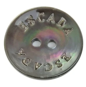 Escada Replacement Button .50" (1/2")Plastic Color Gray w/ highlights - Picture 1 of 2