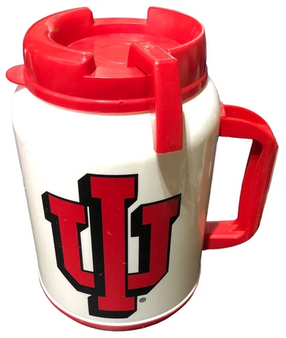 Vintage NCAA Indiana University IU Hoosiers Travel large Mug Cup Fan Merch Cover