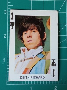 1960s KEITH RICHARDS ROLLING STONES MUSIC POP ROCK PLAYING CARD SPAIN 