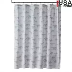 Dinosaur Skeleton Kids Bathroom Set 16 Pieces Shower Curtain Rug Soap Pump New - Picture 1 of 16
