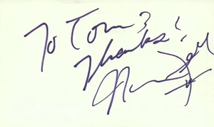 Scheda indice firmata autografata film tv attore Norman Fell JSA COA - Foto 1 di 2