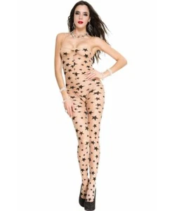 Brand New Star Print Spandex Bodystocking Music Legs 1070 - Picture 1 of 4
