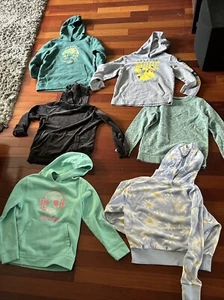 Lot 6pcs L Hoodie Sweatshirt Girls Adidas Cat Jack Pikachu Snowboard Gaming10-12 - Picture 1 of 13