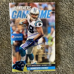 Greg Olsen Signed Autograph Carolina Panthers Gameday Magazine - Picture 1 of 1