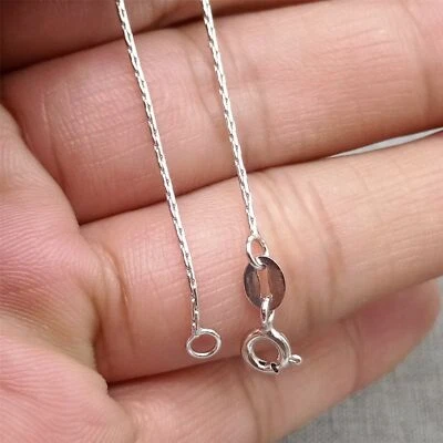 Cadena de collar con cable especial de plata de ley 925 chapada en rodio 18 pulgadas Foto 1 de 4