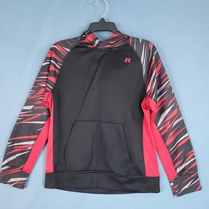 Russell Boys Youth Hooded Pullover Sweatshirt Jacket Red Black Size XL (14-16) - Picture 1 of 11