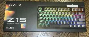 New Sealed EVGA Z15 RGB Mechanical Gaming Keyboard Hot Swappable Bronze Switches - Picture 1 of 2