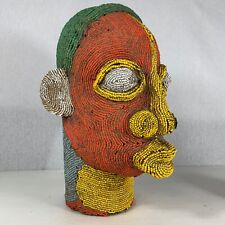 Ife ( Nigeria ) Clay / Terracotta Glass Beaded Head 34cm High