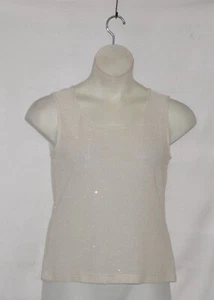 Joan Rivers Knit Top With Sequin Size S Ivory - Picture 1 of 2