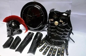 300 King Spartan Helmet With Muscle Armor Jacket Leg & Round Shield Costume Gift - Picture 1 of 10