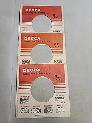 45 RPM 7" RECORD SLEEVES CO. SLEEVE 3 PACK SEE PHOTOS - Decca (SLV184) - Image 1 of 2