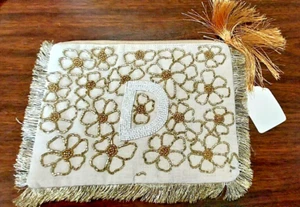 Shine & Sparkle Borsa perline monogrammata ""D - Foto 1 di 3