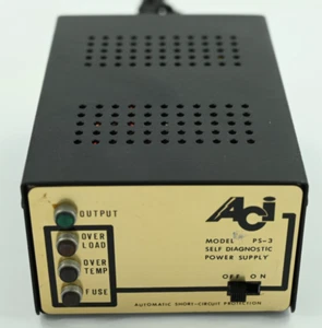 Vintage ACI Model PS-3 Zasilacz samodiagnostyczny 13.8VDC 60W 3.3A - Zdjęcie 1 z 3