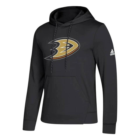 Anaheim Ducks NHL Adidas Men's Black Hockey Finished Pulllover Hoodie Cover