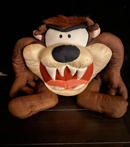 VINTAGE Looney Tunes Bedtime Friends 19" Plush Puffer Taz Tasmanian Devil 1997 - Picture 1 of 4