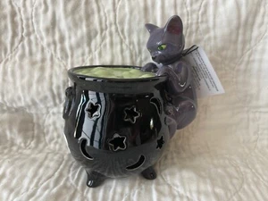 Disney Parks 2022 HALLOWEEN HOCUS POCUS Binx CAT CALDERRON portacandele Tealight - Foto 1 di 5