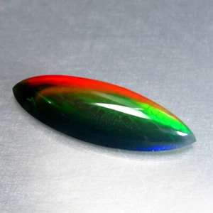 1.81 CT AMAZING MULTI-COLOR SPARKLING NATURAL SOLID BLACK OPAL FROM ETHIOPIA - Picture 1 of 3